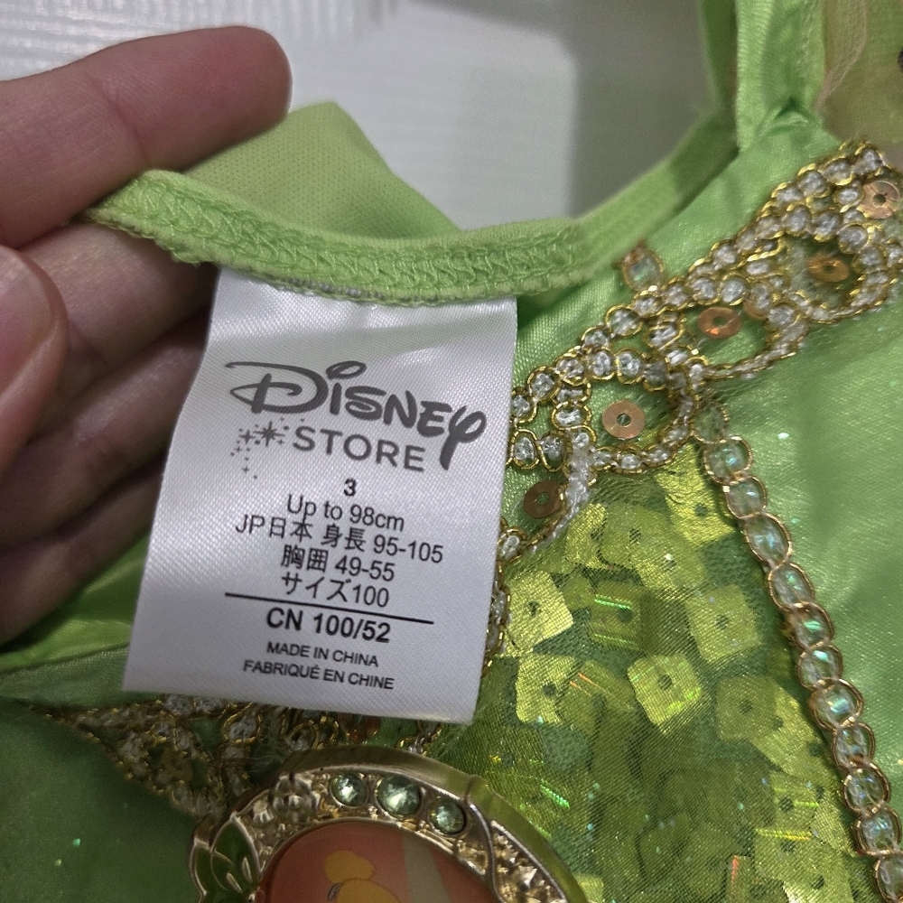 Disney Store Tinkerbell Green Dress Halloween Costume Bundle Toddler Size 3 - Picture 6 of 17